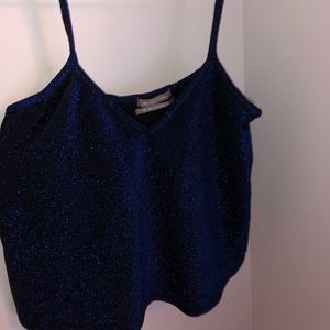 Blue sparkly tank top